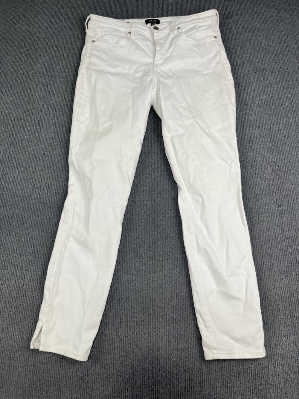 NYDJ Womens White Ami Skinny Jeans Mid-Rise 8